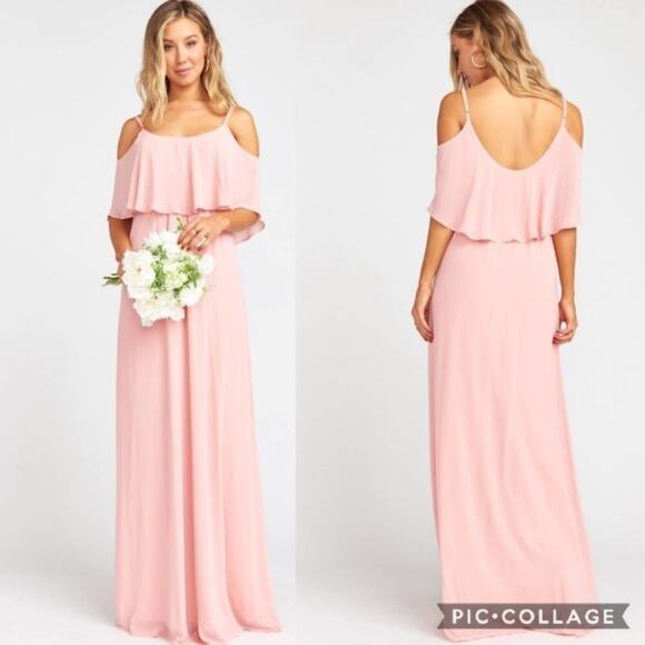 NWT Show Me Your Mumu Caitlin rosebud pink maxi dress LARGE - Picture 1 of 9